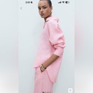 MANGO LINEN OVERSIZED SHIRT SIZE M NWT